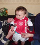 hee, wel voorzichtig met mijn nieuwe ajax-shirtje h